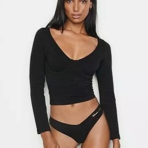 Victoria's Secret Long-sleeve Corset Top